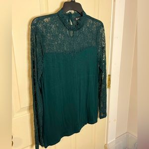 Inc lace turtleneck dress shirt